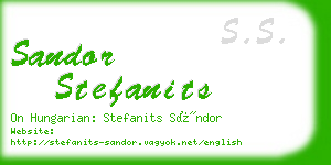 sandor stefanits business card